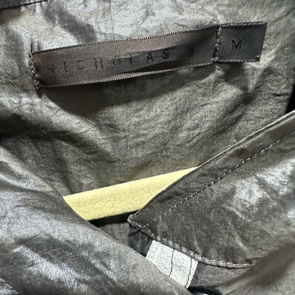 Nicholas K Metallic Drawstring Utility Jacket with Hood – Size M - Picture 6 of 7